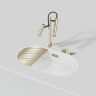 Смеситель Blanco LUNEOO-S satin gold с выдвижным шлангом 527974