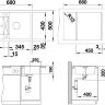 Врезная кухонная мойка Blanco Metra 45S Compact мягкий белый 527102