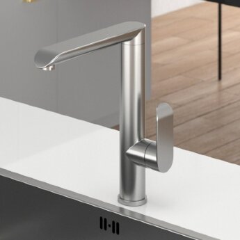 Смеситель для кухни MELANA-610603 Paola Hi-tech нержавеющая сталь