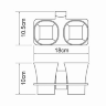 Стакан для зубных щеток WasserKRAFT Leine K-5028D двойной