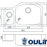 Кухонная мойка Oulin OL-U601 нержавеющая сталь