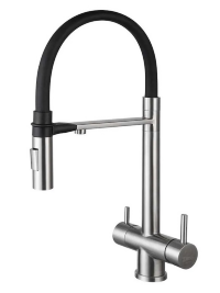 Кухонный смеситель ZORG SZR-3030-1 MAGNIT нерж. сталь