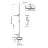 WasserKRAFT A114.258.218.CB Thermo Душевая система с термостатическим смесителем