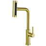 Смеситель для кухни ZORG Steel Hammer SH 092 PVD BRONZE с выдвижным изливом, бронзовый