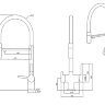 Смеситель Oulin OL-8024 satin матовая нержавеющая сталь