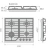 Варочная газовая поверхность Konigin Blaze 604 BKG