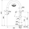 Смеситель FRANKE Pescara Up & Down 115.0545.135 черный матовый