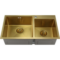 Мойка  MELANA ProfLine S8045HG 3,0/220 ЗОЛОТО 2-я чаша