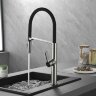 Смеситель Paulmark Barrel Ba214029-BS для кухонной мойки, нержавеющая сталь