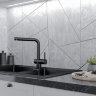 Смеситель Paulmark Dosse Do214418-418 для кухонной мойки, черный металлик