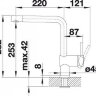 Смеситель Blanco LINUS матовый черный 525806