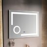 Зеркало с LED-подсветкой MELANA-8060 подогрев / часы / космет.зеркало (MLN-LED090)