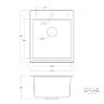 Мойка кухонная Emar Quartz EMQ-1420.Q Агат