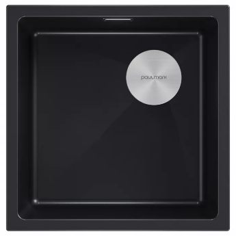 Мойка для кухни Paulmark IT-GRANIT LUMI 45 UNI-SKEW, артикул LU45SK-BLM