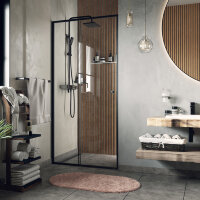 Душевая дверь WasserKRAFT Dill 61S12 100 см, раздвижная, профиль черный