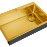 Кухонная мойка ZORG LUX 7551 BRONZE с накладкой