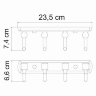 Крючок 4 шт. WasserKRAFT Oder K-3074