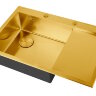 Кухонная мойка ZORG LUX 7851-L BRONZE с накладкой
