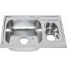 Мойка MELANA 6950S U 0,8/180 1,5-я чаша врезная прямоугольная с сифоном (228 t *10)