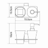 Держатель дозатора и стакана WasserKRAFT Leine K-5089