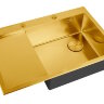 Кухонная мойка ZORG LUX 7851-R BRONZE с накладкой