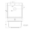 Мойка кухонная Emar Quartz EMQ-1520.Q Антрацит