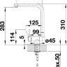Cмеситель Blanco Catris-S Flexo Dark steel 527731