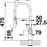 Cмеситель Blanco Catris-S Flexo Dark steel 527731