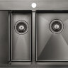 Мойка кухонная Paulmark Union PM537851-GMR из нержавеющей стали, вороненая сталь