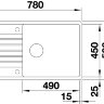 Врезная кухонная мойка  Blanco Zia XL 6 S Compact вулкан серый