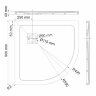 Душевой поддон WasserKRAFT Neime 19T01, полукруглый 90x90x4 см, черный