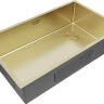 Мойка кухонная Paulmark Next Skew 74 Uni PM887444-LG из нержавеющей стали, светлое золото