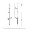 Душевая система настенная Milacio Ultra MCU.151.MB чёрный