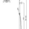 Комплект душевой Tube F 811 GD (F30111+F911) золото