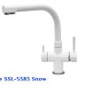 Смеситель Seaman Barcelone SSL-5383 (Snow Glossy) - Белый глянцевый