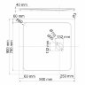 Душевой поддон WasserKRAFT Neime 19T03, квадратный 90x90x4 см, черный