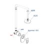 Встраиваемый комплект для душа с верхней душевой насадкой WasserKraft Kammel А12830