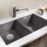 Врезная кухонная мойка Blanco Subline 350/350-U InFino антрацит