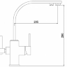 Смеситель для кухонной мойки ZORG Sanitary ZR 332 YF хром