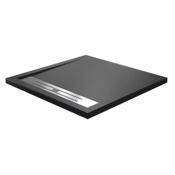 Душевой поддон WasserKRAFT Abens 20T03, квадратный 90x90x4 см, черный матовый