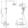 Душевая система WasserKraft A11401 Thermo со смесителем и верхним душем