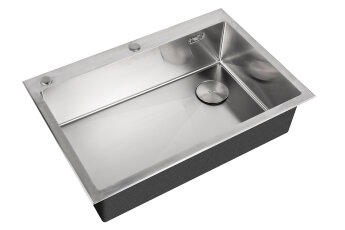 Кухонная мойка ZORG LUX 7551 INOX с накладкой