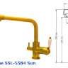 Смеситель Seaman Barcelone SSL-5384 (Sun Polish) - Полированное золото