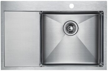 Мойка кухонная Paulmark Velten 78F PM807851-BSR из нержавеющей стали, нержавеющая сталь