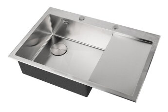 Кухонная мойка ZORG LUX 7851-L INOX с накладкой