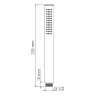Лейка душевая WasserKRAFT A286 1-функциональная, матовое золото
