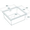 Мойка кухонная Paulmark Aller 48 Uni PM804844-BS из нержавеющей стали, нержавеющая сталь