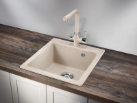 Мойка для кухни Granula 4651 пирит, 46,5х51 см, квадратная