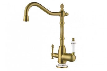 Смеситель для кухни ZorG Sanitary ZR 312YF-50 BR бронза