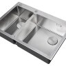 Кухонная мойка ZORG LUX 78-2-51-R INOX с накладкой